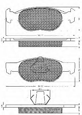 set placute frana,frana disc