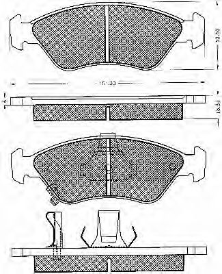 set placute frana,frana disc