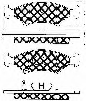 set placute frana,frana disc