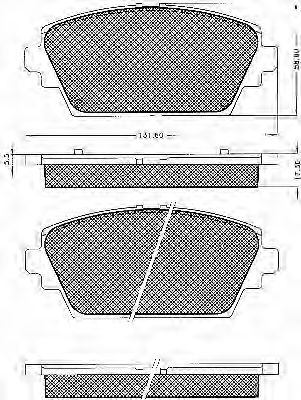 set placute frana,frana disc