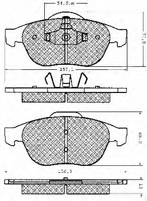 set placute frana,frana disc