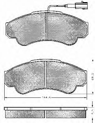 set placute frana,frana disc