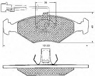 set placute frana,frana disc