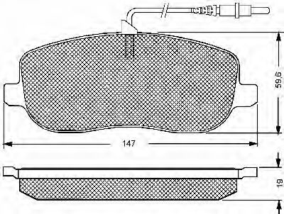 set placute frana,frana disc