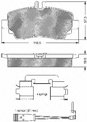 set placute frana,frana disc