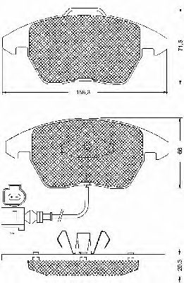 set placute frana,frana disc