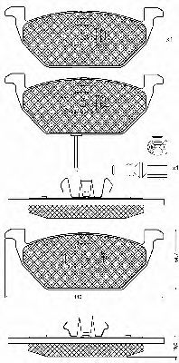 set placute frana,frana disc