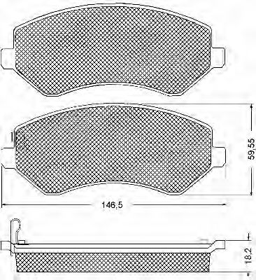 set placute frana,frana disc