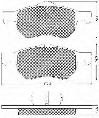 set placute frana,frana disc