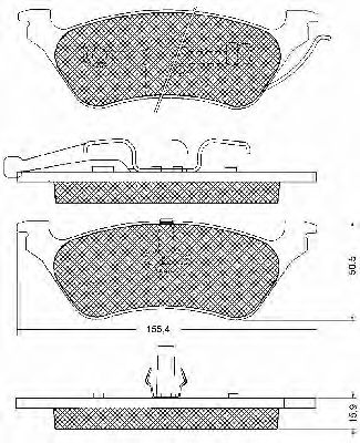 set placute frana,frana disc