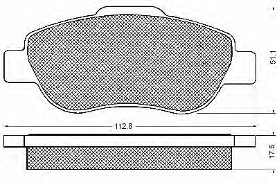 set placute frana,frana disc