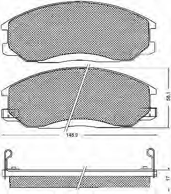 set placute frana,frana disc