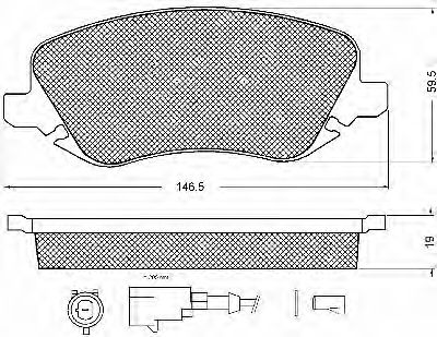 set placute frana,frana disc