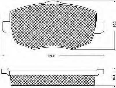 set placute frana,frana disc