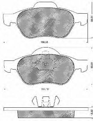 set placute frana,frana disc