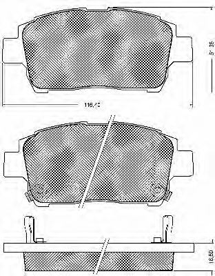 set placute frana,frana disc