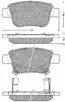 set placute frana,frana disc