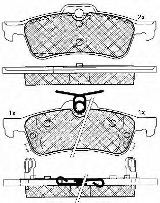 set placute frana,frana disc