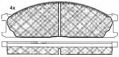 set placute frana,frana disc