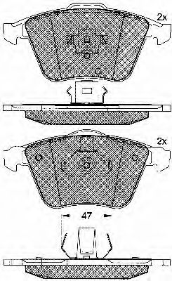 set placute frana,frana disc