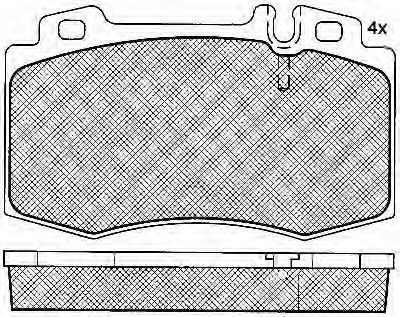 set placute frana,frana disc