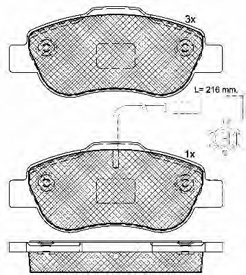 set placute frana,frana disc