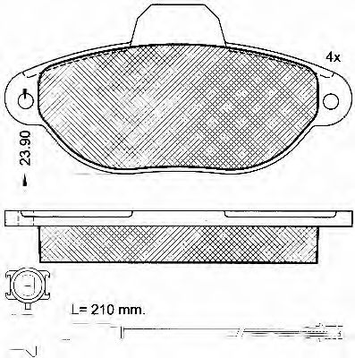 set placute frana,frana disc