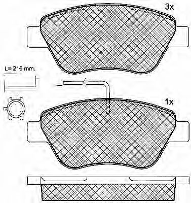 set placute frana,frana disc