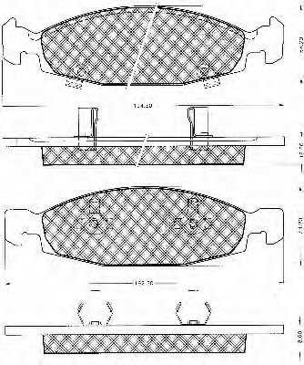 set placute frana,frana disc