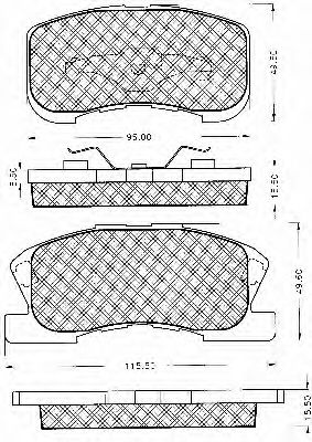 set placute frana,frana disc