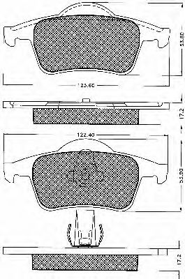 set placute frana,frana disc