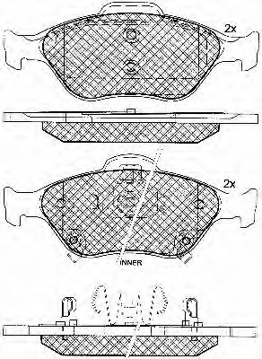 set placute frana,frana disc