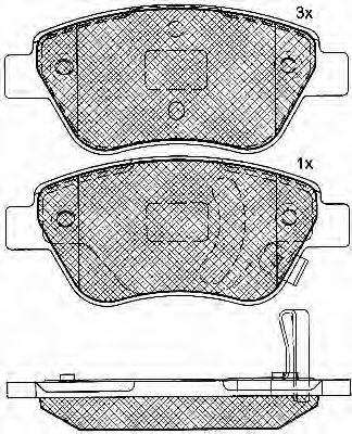 set placute frana,frana disc