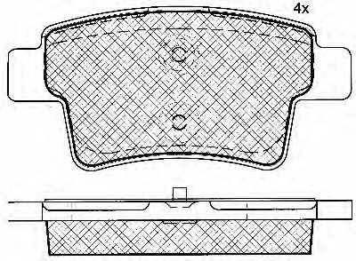 set placute frana,frana disc