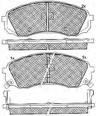 set placute frana,frana disc