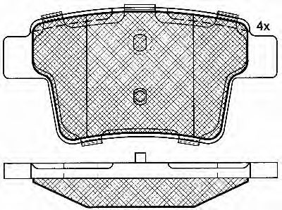 set placute frana,frana disc