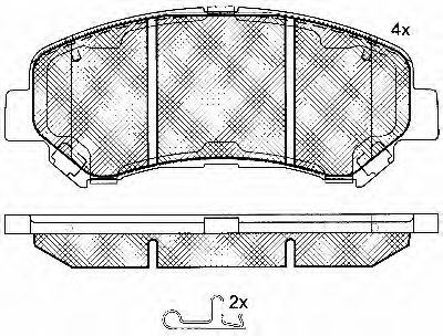 set placute frana,frana disc