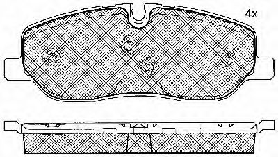 set placute frana,frana disc