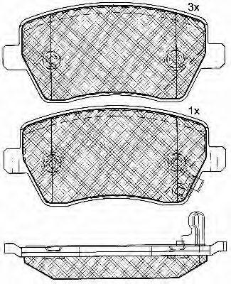 set placute frana,frana disc