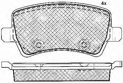 set placute frana,frana disc