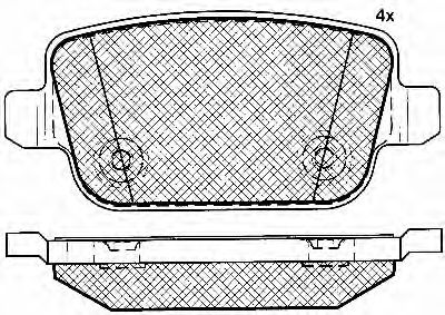 set placute frana,frana disc