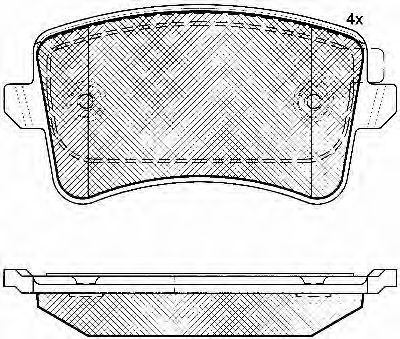 set placute frana,frana disc