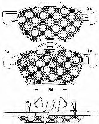 set placute frana,frana disc