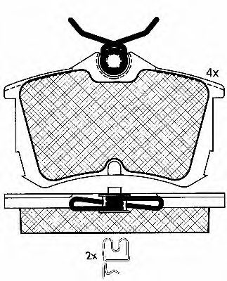 set placute frana,frana disc