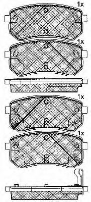 set placute frana,frana disc