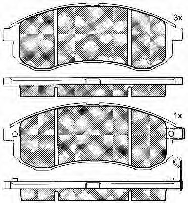 set placute frana,frana disc