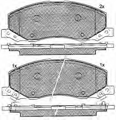 set placute frana,frana disc