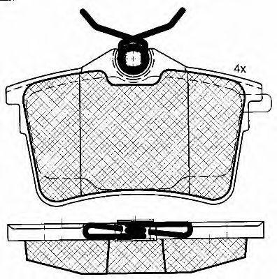 set placute frana,frana disc