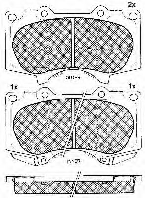 set placute frana,frana disc