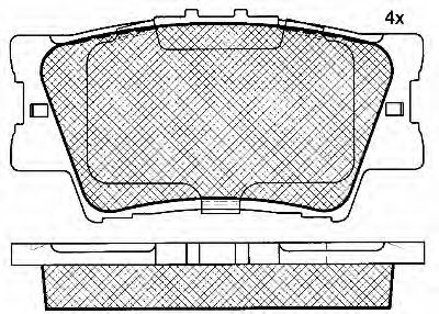 set placute frana,frana disc